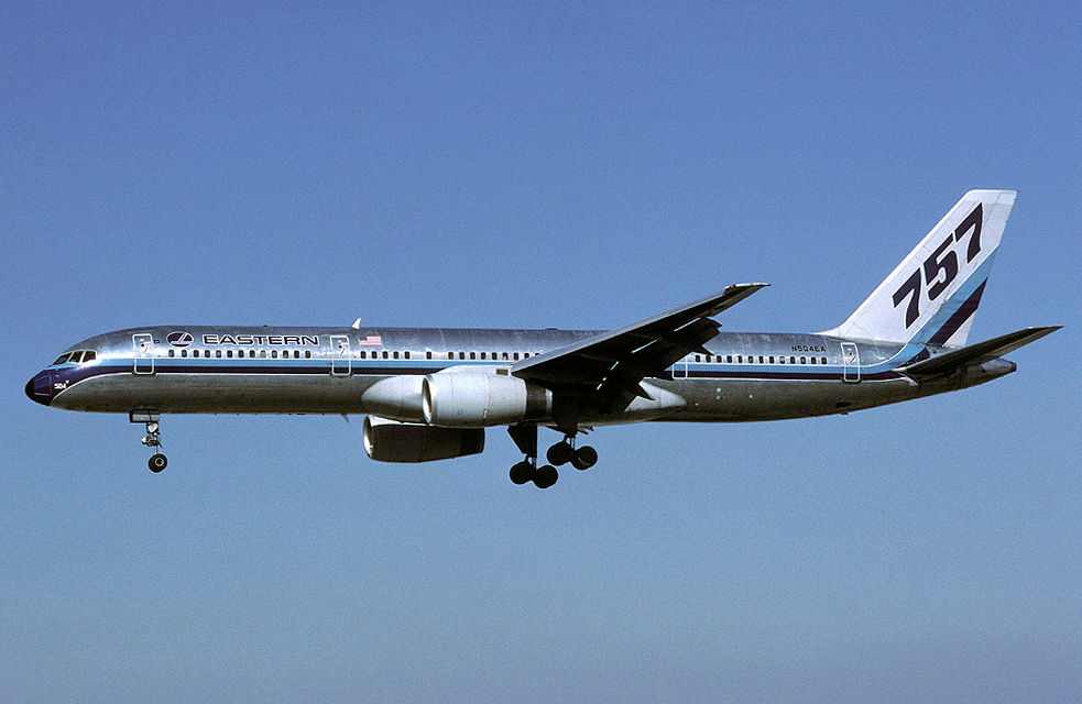 Boeing 757-200 of launch customer Eastern Airlines | N504EA | approaching with extended gear and flaps